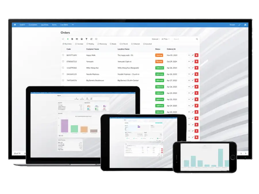 Quick Docket displayed on different devices