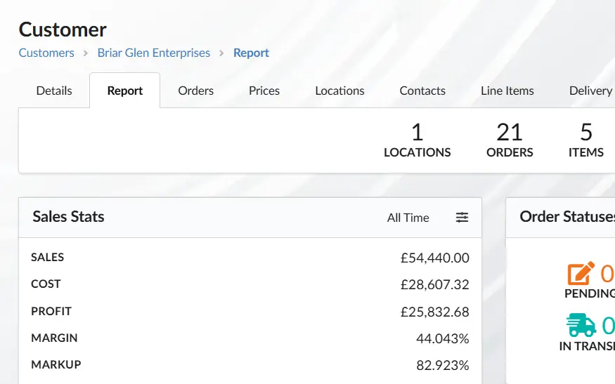 Quick Docket customer record